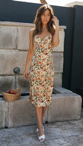 Haynes Satin Floral Midi Dress - FINAL SALE Ins Street